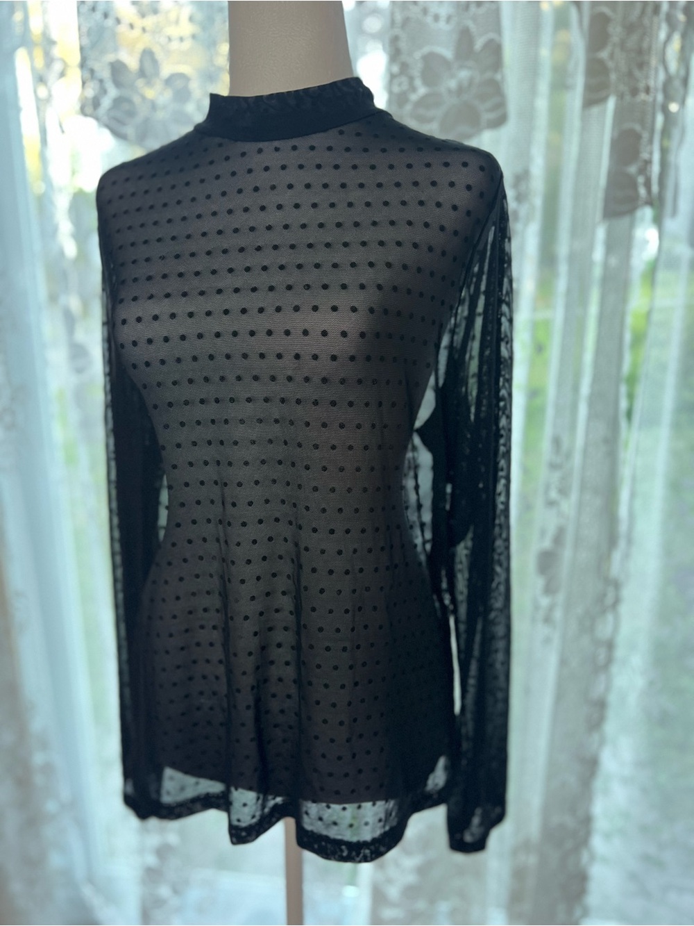 Forever 21+ Black Sheer Mesh Top Plus Size 2X